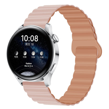 Bracelet de montre magnétique en silicone bicolore, 20mm, 22mm