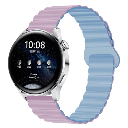 Bracelet de montre magnétique en silicone bicolore, 20mm, 22mm