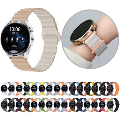 Bracelet de montre magnétique en silicone bicolore, 20mm, 22mm