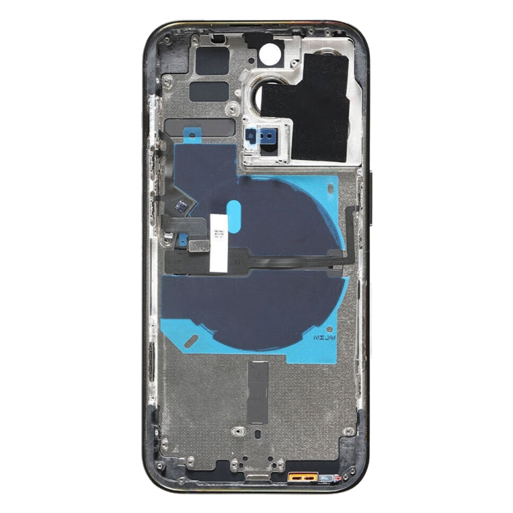 Pour iPhone 14 Pro Cache arrière de batterie avec câble flexible d'alimentation + volume + module de chargement sans fil