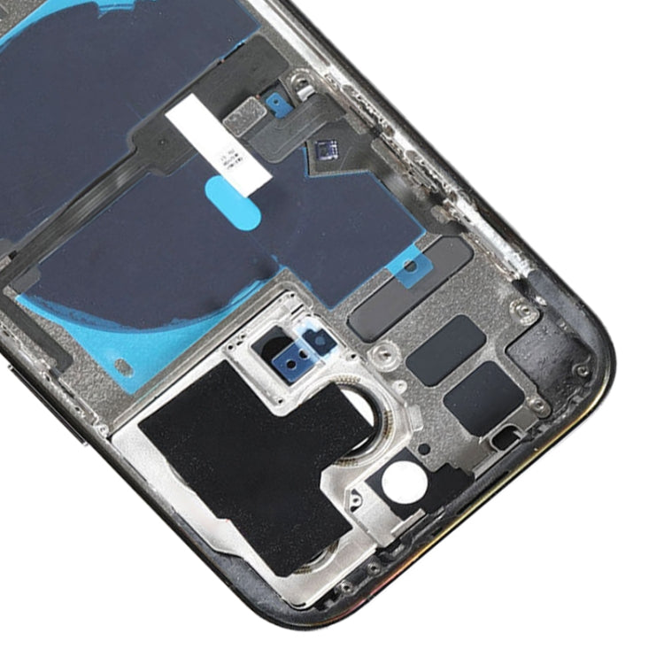 Pour iPhone 14 Pro Cache arrière de batterie avec câble flexible d'alimentation + volume + module de chargement sans fil
