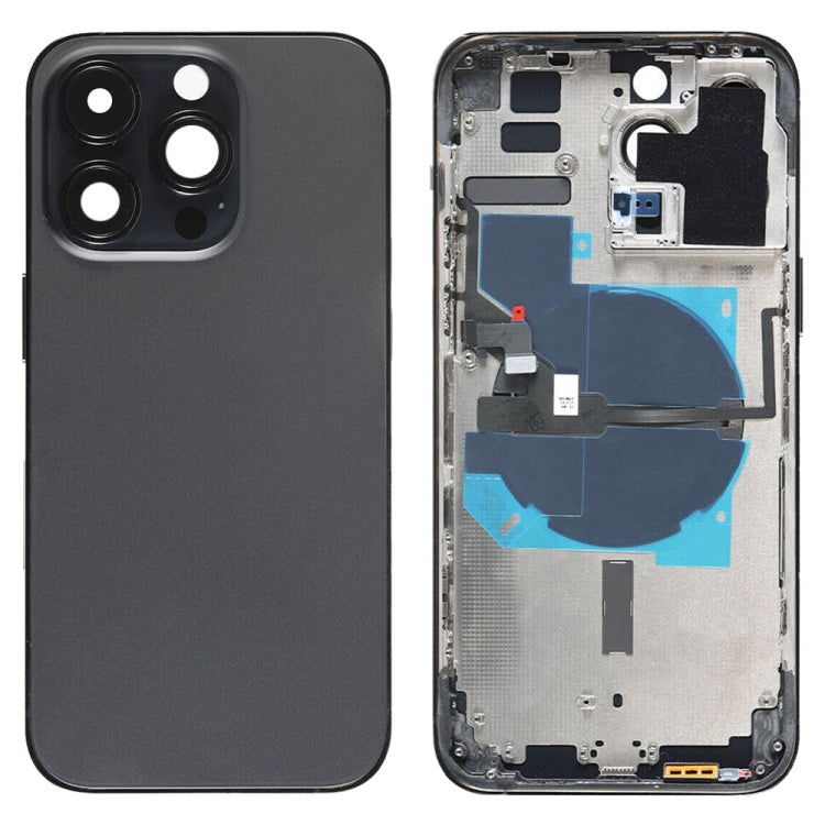 Pour iPhone 14 Pro Max Cache arrière de la batterie avec câble flexible d'alimentation + volume + module de chargement sans fil