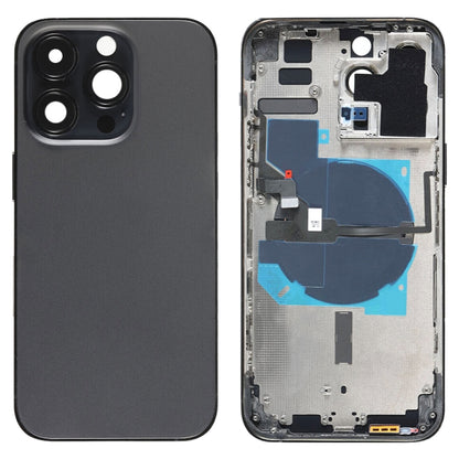 Pour iPhone 14 Pro Max Cache arrière de la batterie avec câble flexible d'alimentation + volume + module de chargement sans fil