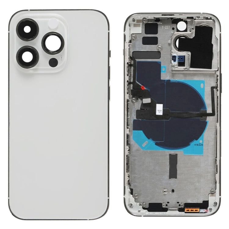 Pour iPhone 14 Pro Max Cache arrière de la batterie avec câble flexible d'alimentation + volume + module de chargement sans fil
