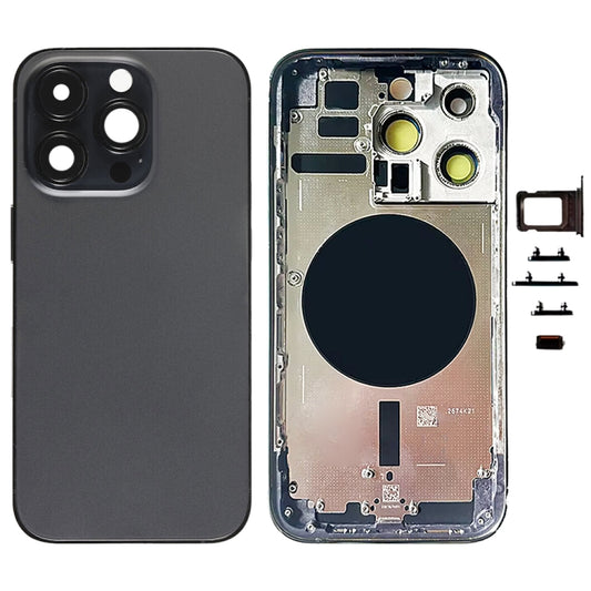 Pour iPhone 14 Pro Cache arrière de batterie avec touches latérales et plateau de carte