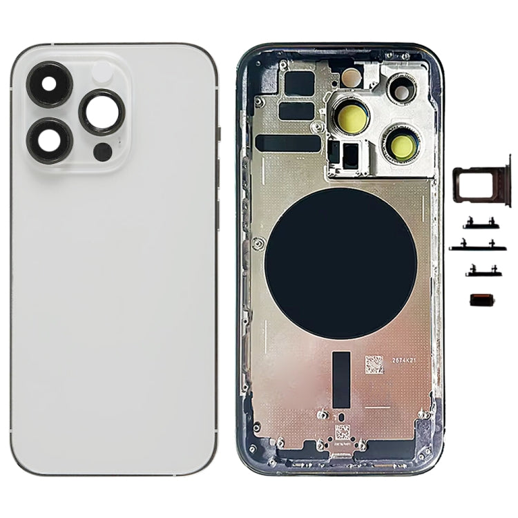 Pour iPhone 14 Pro Cache arrière de batterie avec touches latérales et plateau de carte