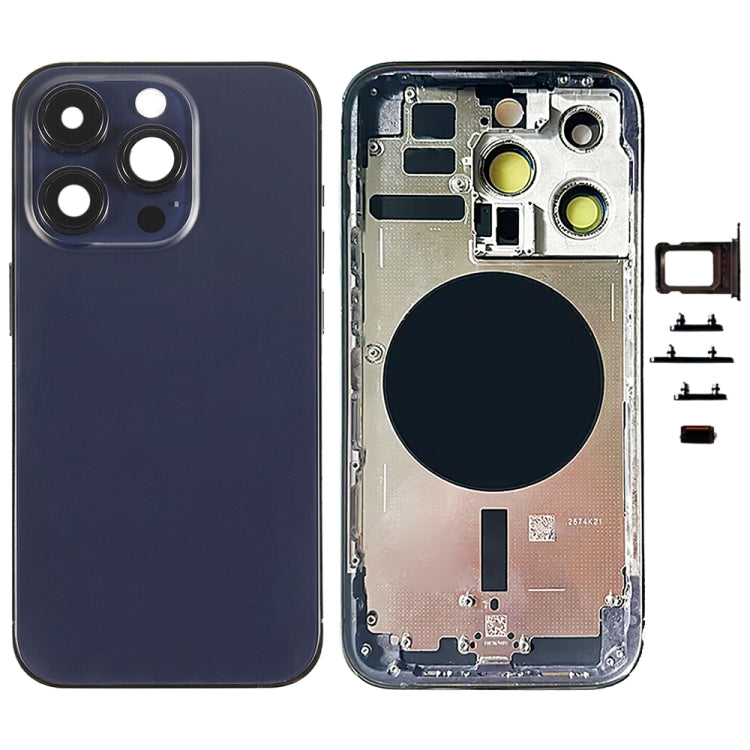 Pour iPhone 14 Pro Cache arrière de batterie avec touches latérales et plateau de carte