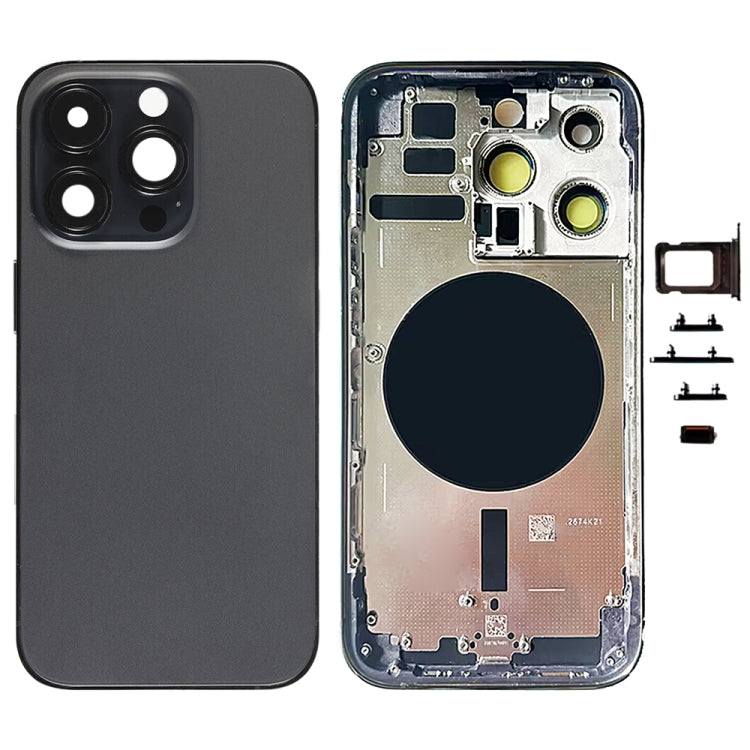 Pour iPhone 14 Pro Cache arrière de batterie avec touches latérales et plateau de carte