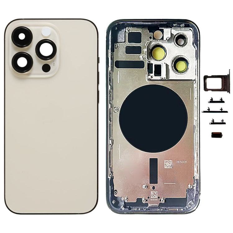 Pour iPhone 14 Pro Cache arrière de batterie avec touches latérales et plateau de carte