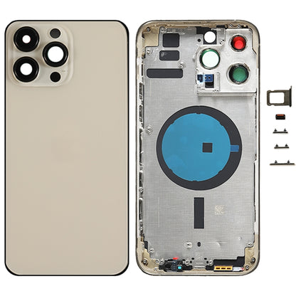Pour iPhone 14 Pro Max Cache arrière de batterie avec touches latérales et plateau de carte