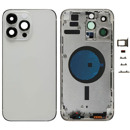 Pour iPhone 14 Pro Max Cache arrière de batterie avec touches latérales et plateau de carte