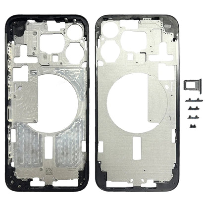 Pour iPhone 15 Pro Max Cadre central Plaque de cadre avec touches latérales + plateau de carte