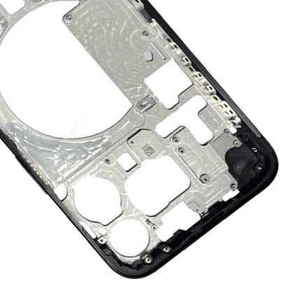 Pour iPhone 15 Pro Max Cadre central Plaque de cadre avec touches latérales + plateau de carte