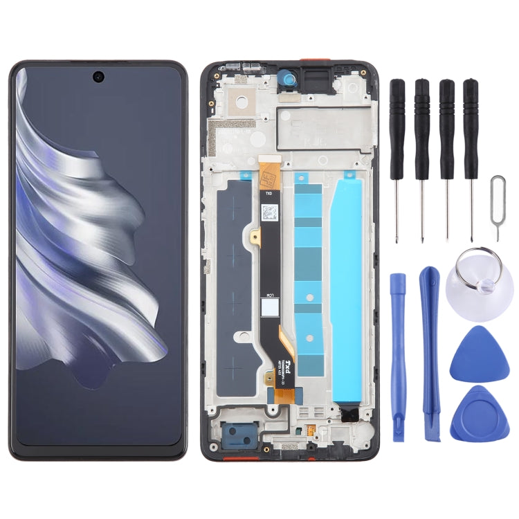 Ensemble complet de numériseur d'écran LCD OEM avec cadre, For Tecno Spark 20 Pro 4G KJ6, For Tecno Spark 20C BG7n, For Tecno Spark 10C KI5k, For Tecno Spark Go 2023 BF7n, For Tecno Spark 10 Pro KI7