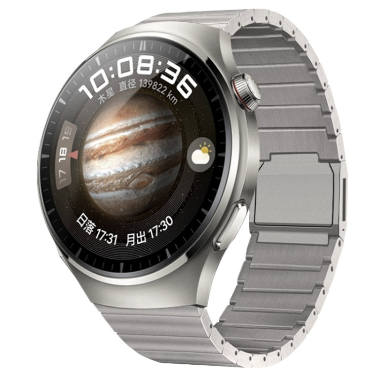Bracelet de montre en titane pur avec boucle magnétique en bambou à une perle, 22mm
