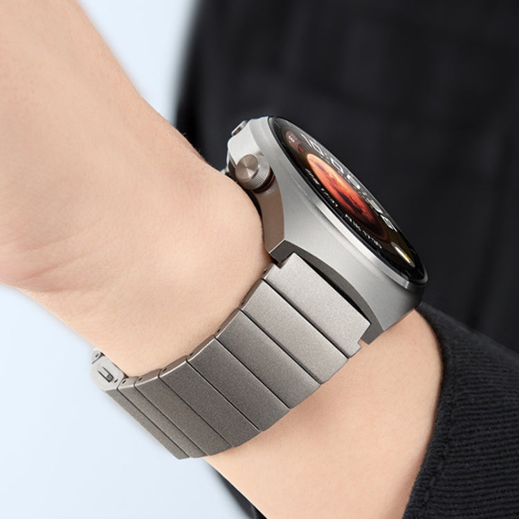 Bracelet de montre en titane pur avec boucle magnétique en bambou à une perle, 22mm