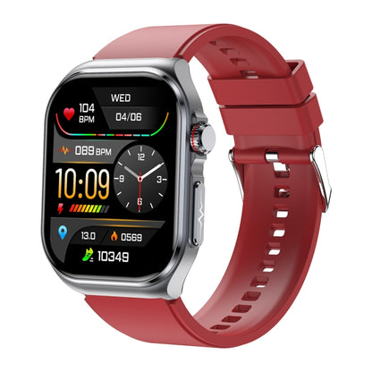 Montre intelligente étanche IP68 avec bracelet en silicone de 2,04 pouces ET585, prise en charge de la mesure de la composition sanguine/ECG
