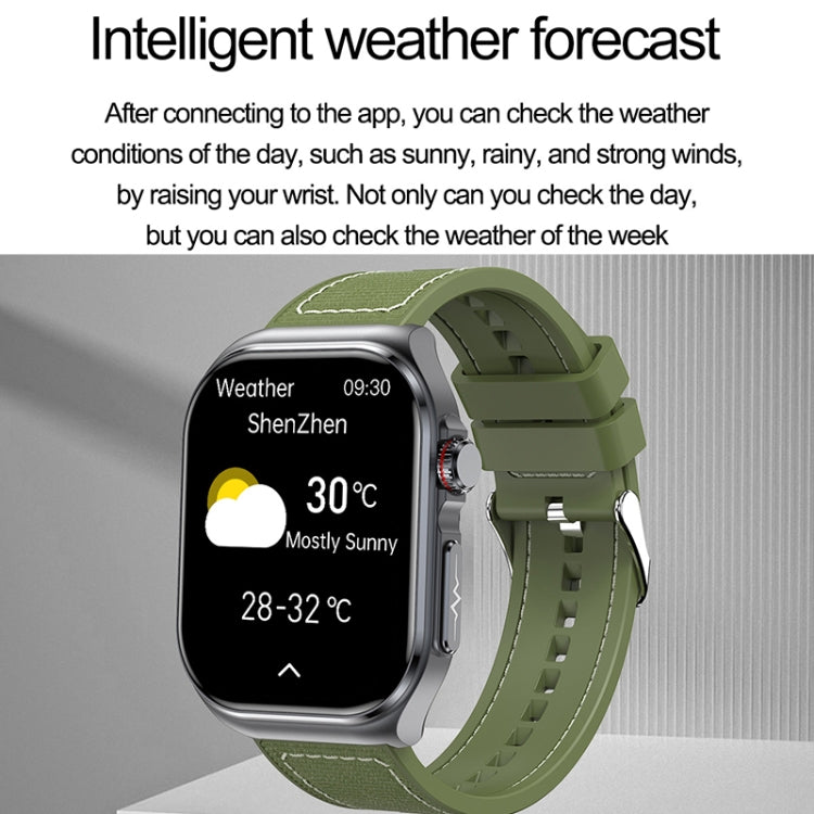 Montre intelligente étanche IP68 avec bracelet en silicone de 2,04 pouces ET585, prise en charge de la mesure de la composition sanguine/ECG