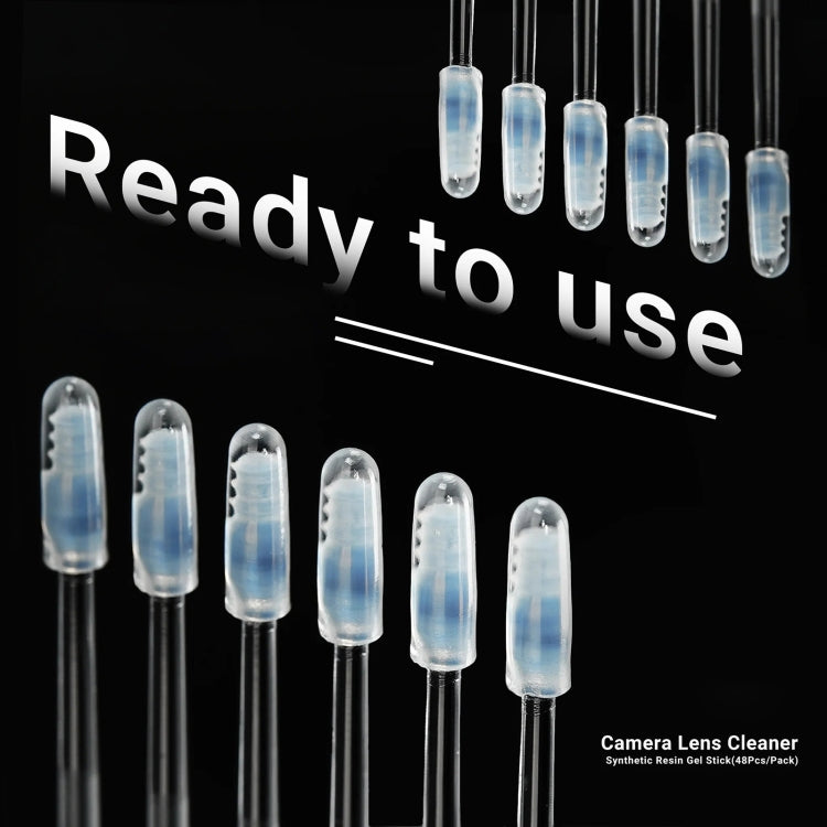 2UUL CL21 Lot de 48 bâtonnets de gel en résine synthétique pour nettoyage de la poussière d'objectif d'appareil photo
