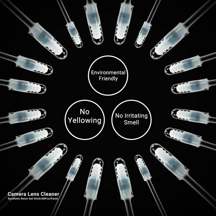 2UUL CL21 Lot de 48 bâtonnets de gel en résine synthétique pour nettoyage de la poussière d'objectif d'appareil photo