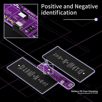 Carte d'activation de batterie sans démontage à charge rapide 2UUL BT01 PD pour iPhone 6 à 15 Pro Max