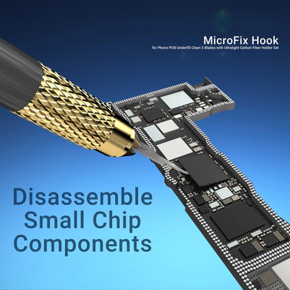 Kit de nettoyage de PCB pour téléphone à crochet MicroFix 2UUL DA12 avec support en fibre de carbone ultraléger