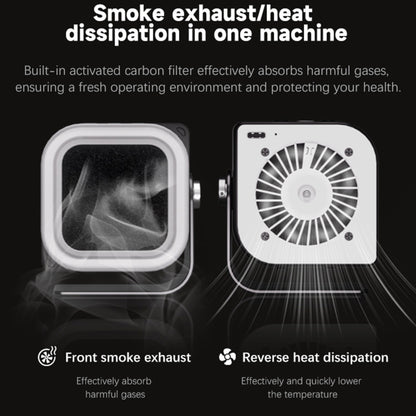 Ventilateur multifonctionnel d'extraction de fumée 3 en 1 TBK F001 pour fumage, séchage UV et filtration