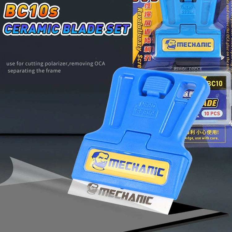 Jeu de lames en céramique isolantes hautement tranchantes Mechanic BC10s avec porte-lame