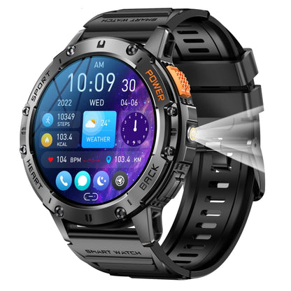 Montre intelligente d'appel Bluetooth LEMFO K65 de 1,43 pouces, prise en charge de la fréquence cardiaque / de l'oxygène dans le sang