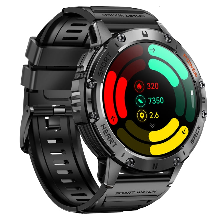 Montre intelligente d'appel Bluetooth LEMFO K65 de 1,43 pouces, prise en charge de la fréquence cardiaque / de l'oxygène dans le sang