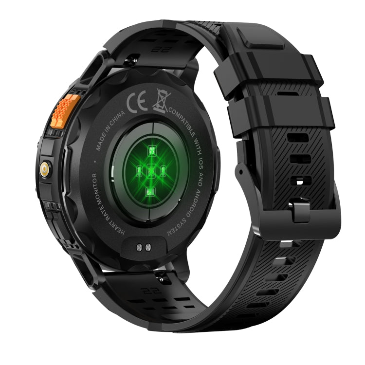 Montre intelligente d'appel Bluetooth LEMFO K65 de 1,43 pouces, prise en charge de la fréquence cardiaque / de l'oxygène dans le sang