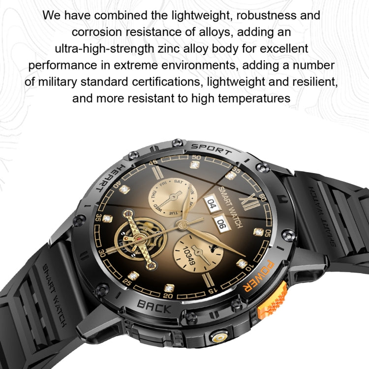 Montre intelligente d'appel Bluetooth LEMFO K65 de 1,43 pouces, prise en charge de la fréquence cardiaque / de l'oxygène dans le sang