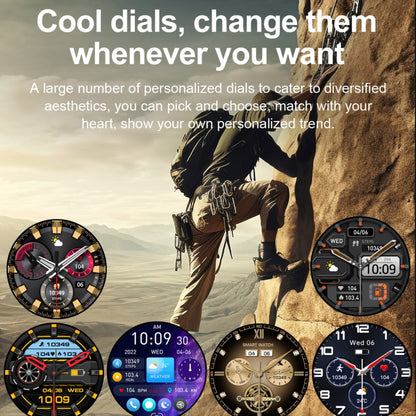 Montre intelligente d'appel Bluetooth LEMFO K65 de 1,43 pouces, prise en charge de la fréquence cardiaque / de l'oxygène dans le sang