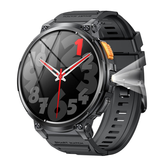 Montre intelligente d'appel Bluetooth LEMFO K66 de 1,85 pouces, prise en charge de la fréquence cardiaque / de l'oxygène dans le sang