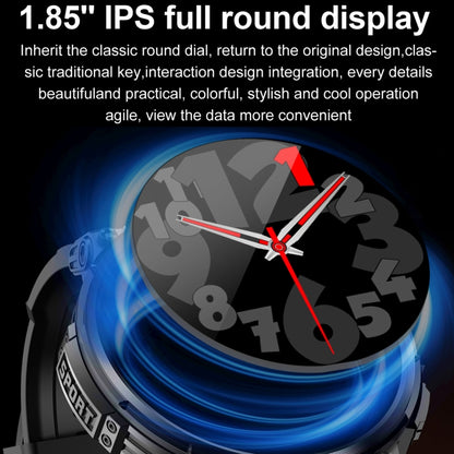 Montre intelligente d'appel Bluetooth LEMFO K66 de 1,85 pouces, prise en charge de la fréquence cardiaque / de l'oxygène dans le sang