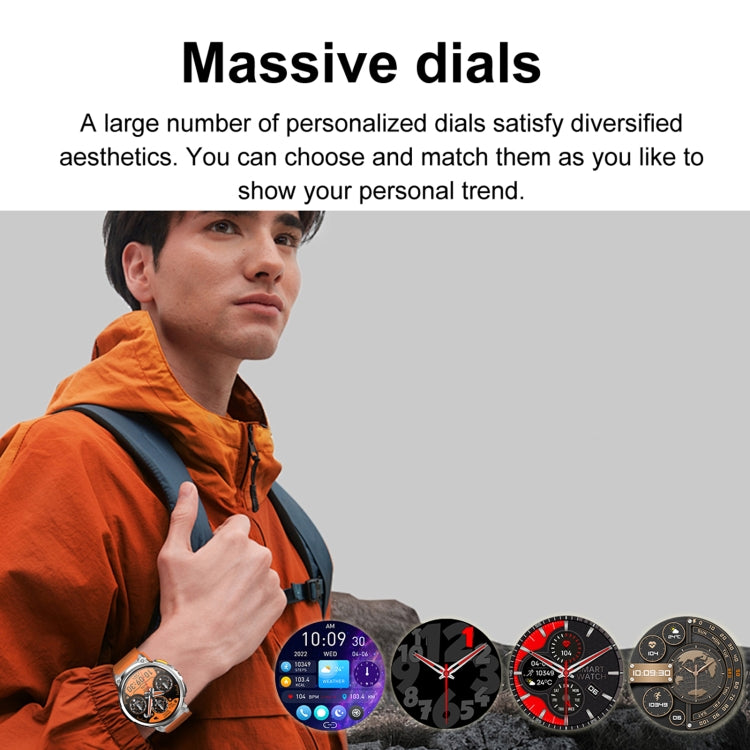 Montre intelligente d'appel Bluetooth LEMFO K66 de 1,85 pouces, prise en charge de la fréquence cardiaque / de l'oxygène dans le sang