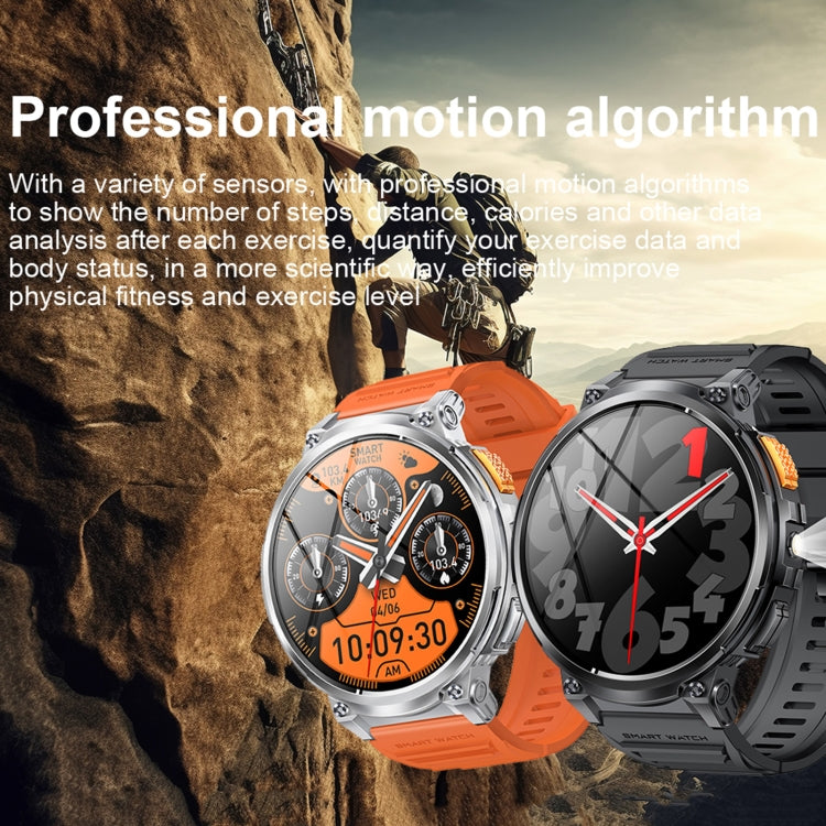 Montre intelligente d'appel Bluetooth LEMFO K66 de 1,85 pouces, prise en charge de la fréquence cardiaque / de l'oxygène dans le sang