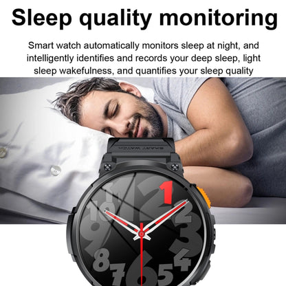 Montre intelligente d'appel Bluetooth LEMFO K66 de 1,85 pouces, prise en charge de la fréquence cardiaque / de l'oxygène dans le sang