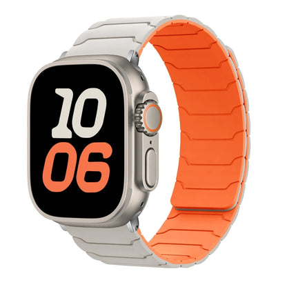 Bracelet de montre magnétique en silicone, For Apple Watch 46mm / 49mm / 45mm / 44mm, For Apple Watch 42mm / 41mm / 40mm / 38mm