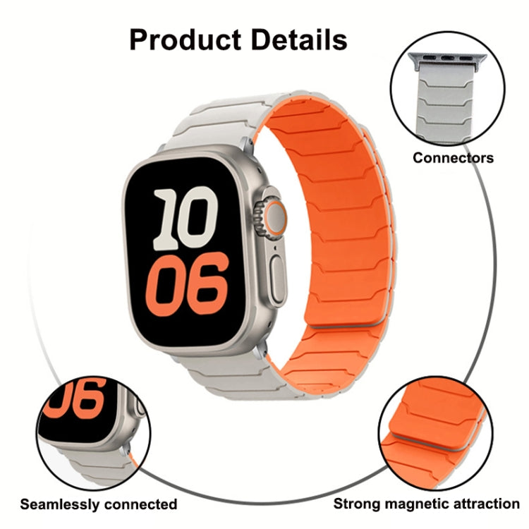 Bracelet de montre magnétique en silicone, For Apple Watch 46mm / 49mm / 45mm / 44mm, For Apple Watch 42mm / 41mm / 40mm / 38mm