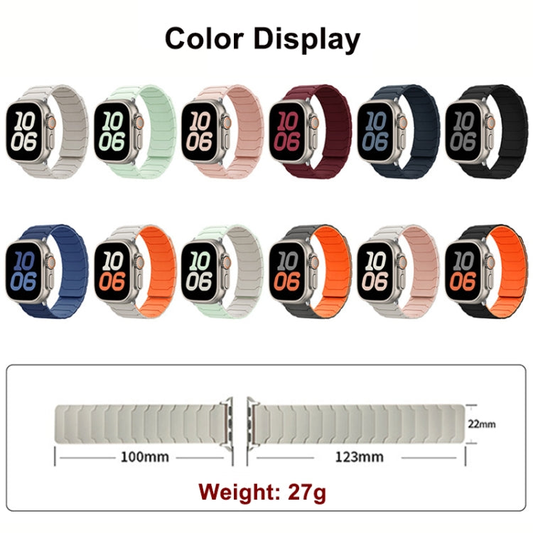 Bracelet de montre magnétique en silicone, For Apple Watch 46mm / 49mm / 45mm / 44mm, For Apple Watch 42mm / 41mm / 40mm / 38mm