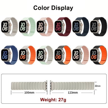 Bracelet de montre magnétique en silicone, For Apple Watch 46mm / 49mm / 45mm / 44mm, For Apple Watch 42mm / 41mm / 40mm / 38mm