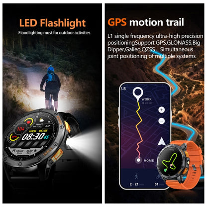 Montre connectée de sport GPS LEMFO K67 avec écran AMOLED de 1,43 pouces, prise en charge des appels Bluetooth / surveillance de la santé