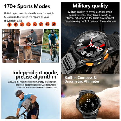 Montre connectée de sport GPS LEMFO K67 avec écran AMOLED de 1,43 pouces, prise en charge des appels Bluetooth / surveillance de la santé