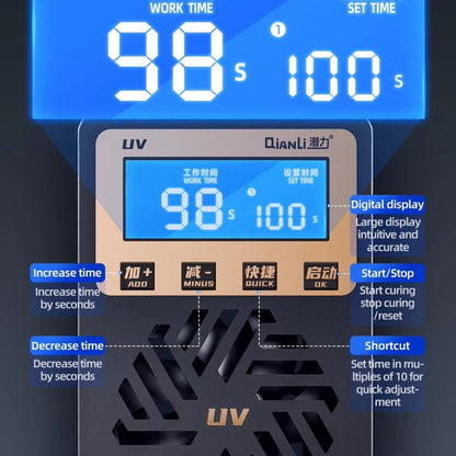 Lampe de séchage UV intégrée Qianli UVC17 de 7 pouces avec fonction de synchronisation