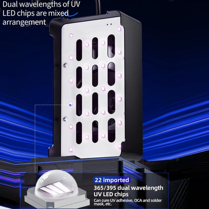 Lampe de séchage UV intégrée Qianli UVC17 de 7 pouces avec fonction de synchronisation