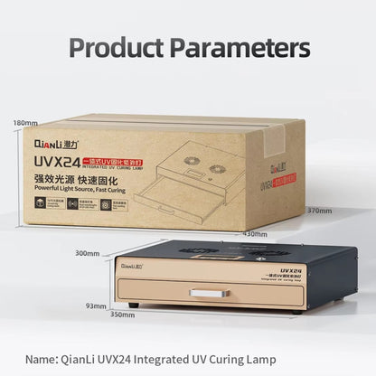 Lampe de séchage UV intégrée puissante de 16 pouces Qianli UVX24, US Plug, UK Plug, EU Plug