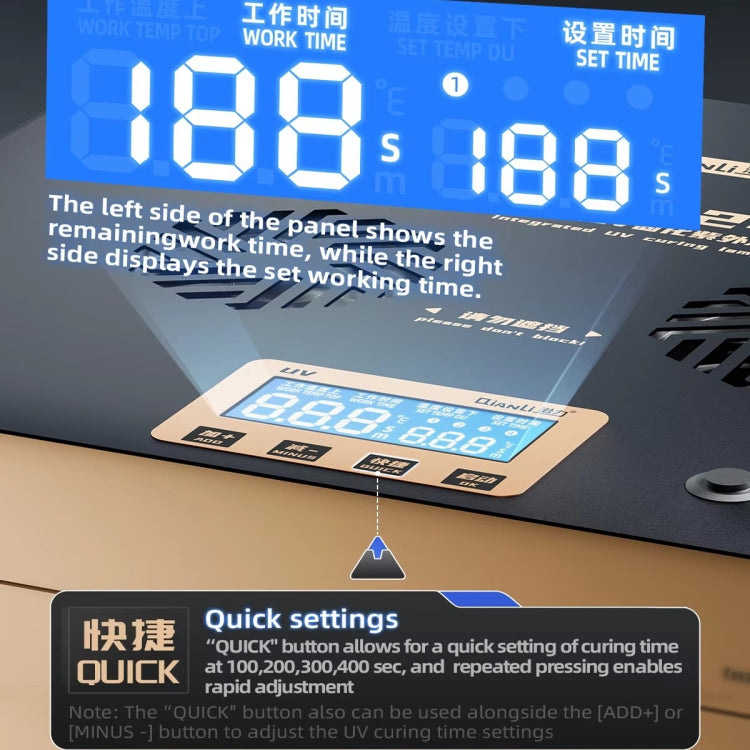 Lampe de séchage UV intégrée puissante de 16 pouces Qianli UVX24, US Plug, UK Plug, EU Plug