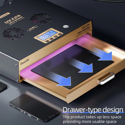 Lampe de séchage UV intégrée puissante de 16 pouces Qianli UVX24, US Plug, UK Plug, EU Plug