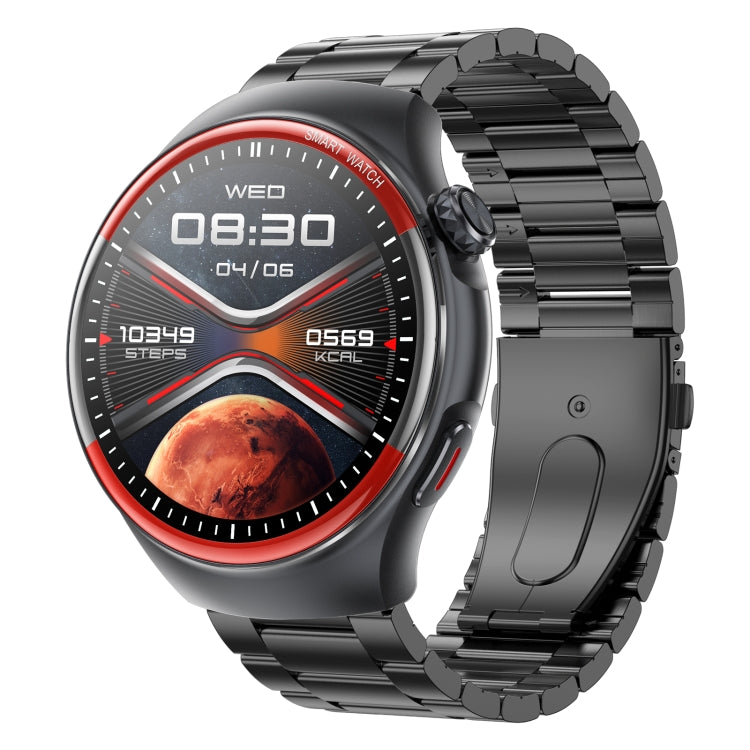 Montre connectée T82 avec écran rond de 1,43 pouce et appels BT, fréquence cardiaque / pression artérielle / oxygène sanguin / sommeil / glycémie / HRV / métope / SOS, Silicone Black, Silicone Red, Silicone Blue, Leather Brown, Leather Black           ...
